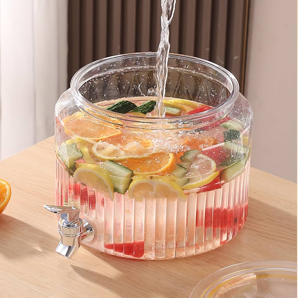 Acrylic Round Juice Container, Pot Beverage Dispenser, Fridge Juice Dispenser, Buffet Beverage Container, Juice Dispenser Acrylic Round Juice Container, Pot Beverage Dispenser, Fridge Juice Dispenser, Buffet Beverage Container, Juice Dispenser